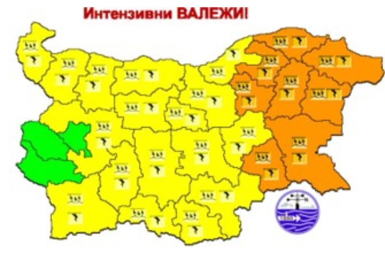 Предупреждениe за времето на 22 юли