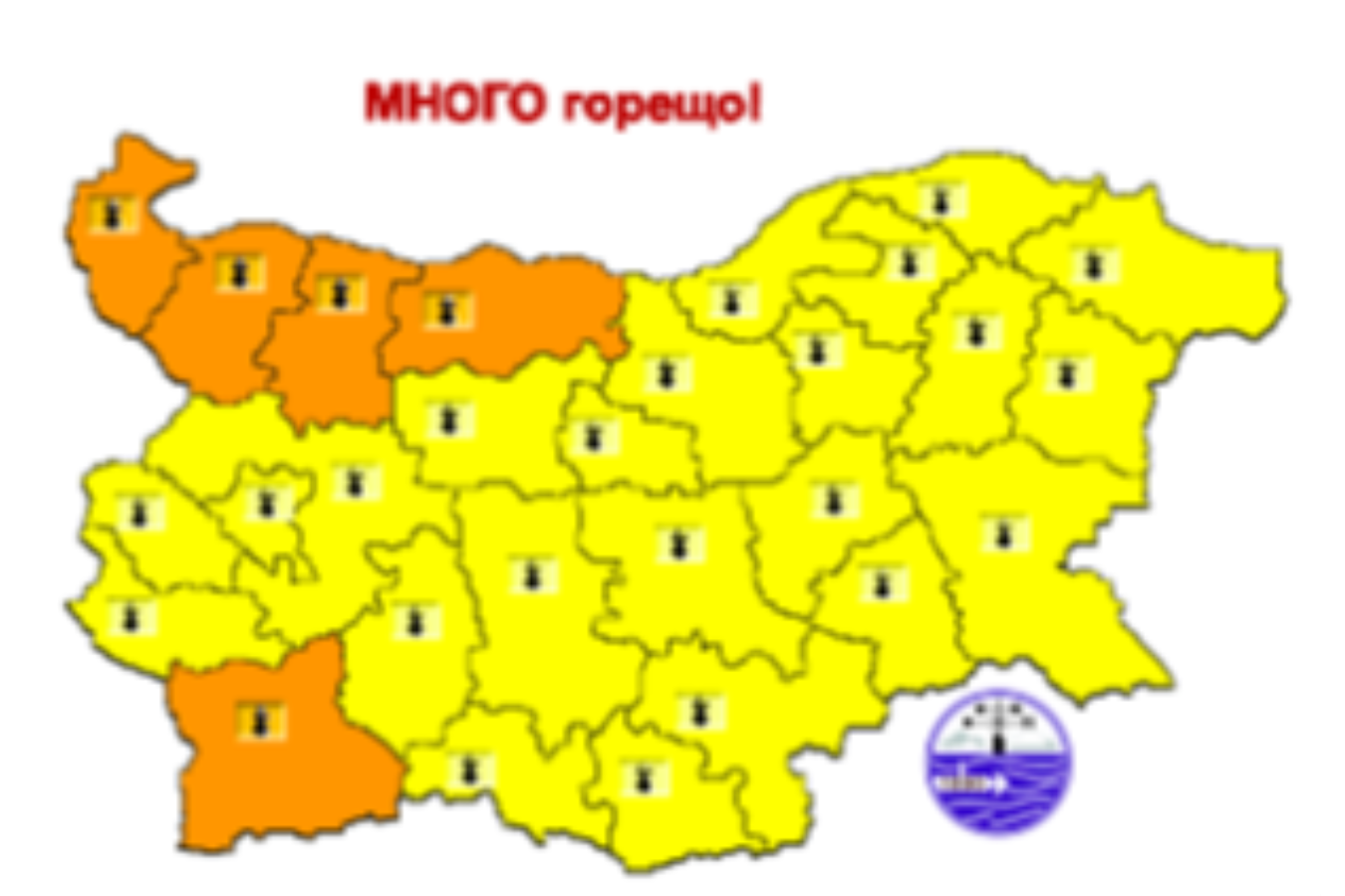 Внимание! Опасно горещо време на 22 август